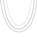 Set of 3 Snake, Link and Twisted Rope Chain Necklace in Stainless Steel 20-22 Inches - Sticky add to cart bar