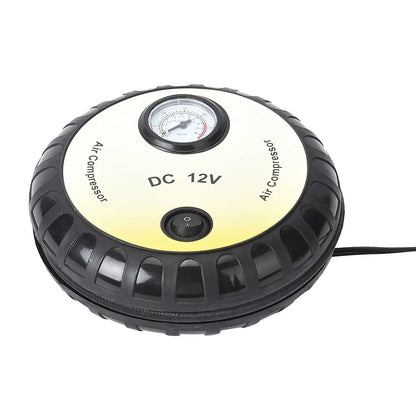 Blue Compact Portable Electric Mini DC 12V Air Compressor Tire Inflator with 150 PSI Pressure Gauge Car Tire Pump