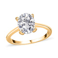 10K Yellow Gold A White Moissanite Solitaire Ring , Gold Wt. 2.15 g 1.97 ctw