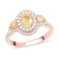 Modani 14K Rose and Yellow Gold Natural Yellow and Pink Diamond (SI) Ring (Size 5.5) (4.30 g) 1.50 ctw - Sticky add to cart bar