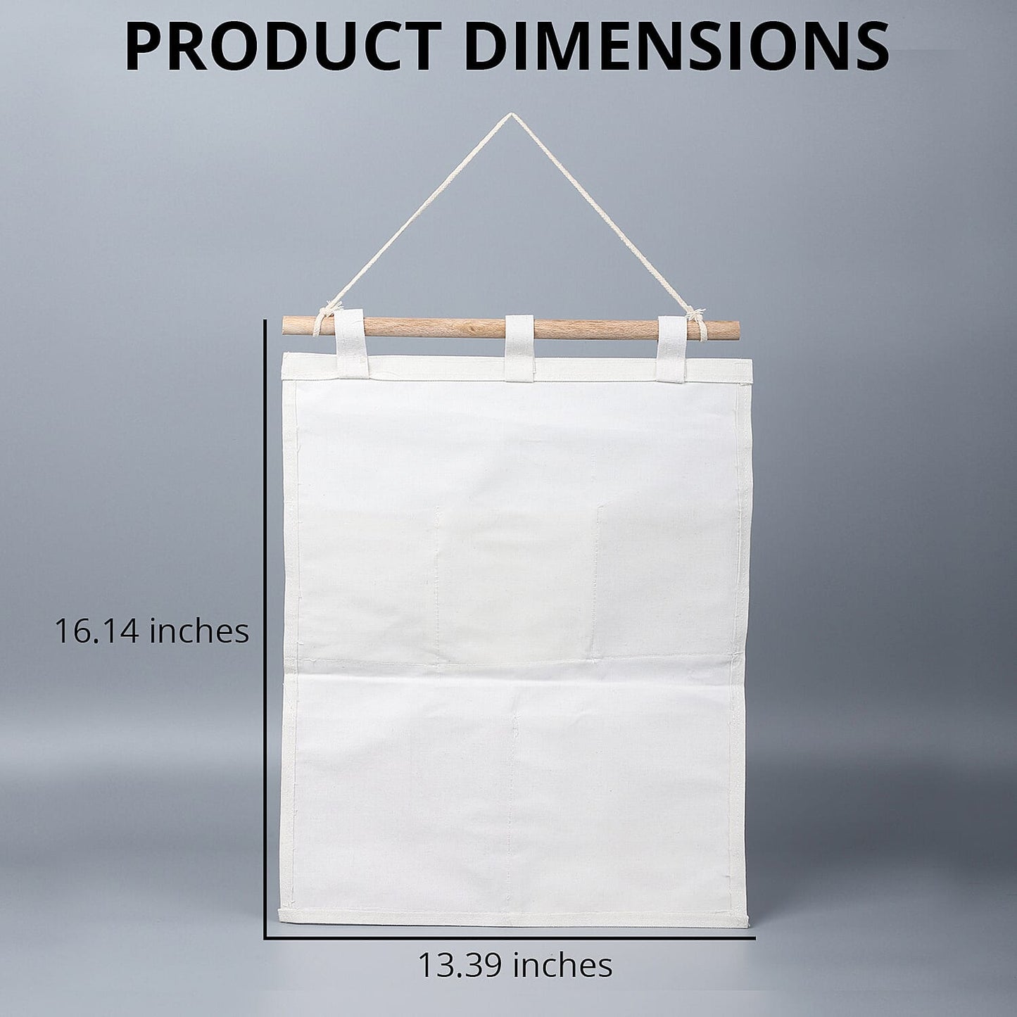 Set of 2 White & Blue Stripe Pattern Hanging Storage Bag Organizer