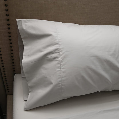 100% Organic Cotton Percale HOMESTEAD Gray 300 TC Sheet Set - California King