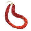 Coral glass seed bead