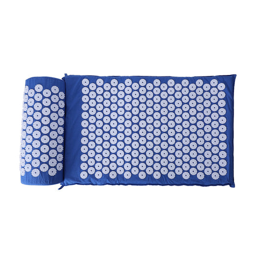 HOMESMART Acupressure Mat Blue (23.5x15.5x0.78) with Pillow (14.9x5.9x3.9)