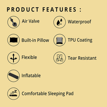 Blue Inflating Camping Sleeping Mat