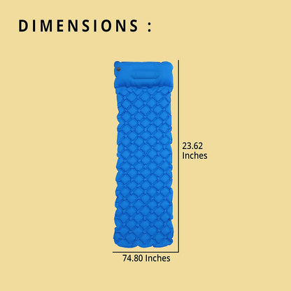 Blue Inflating Camping Sleeping Mat