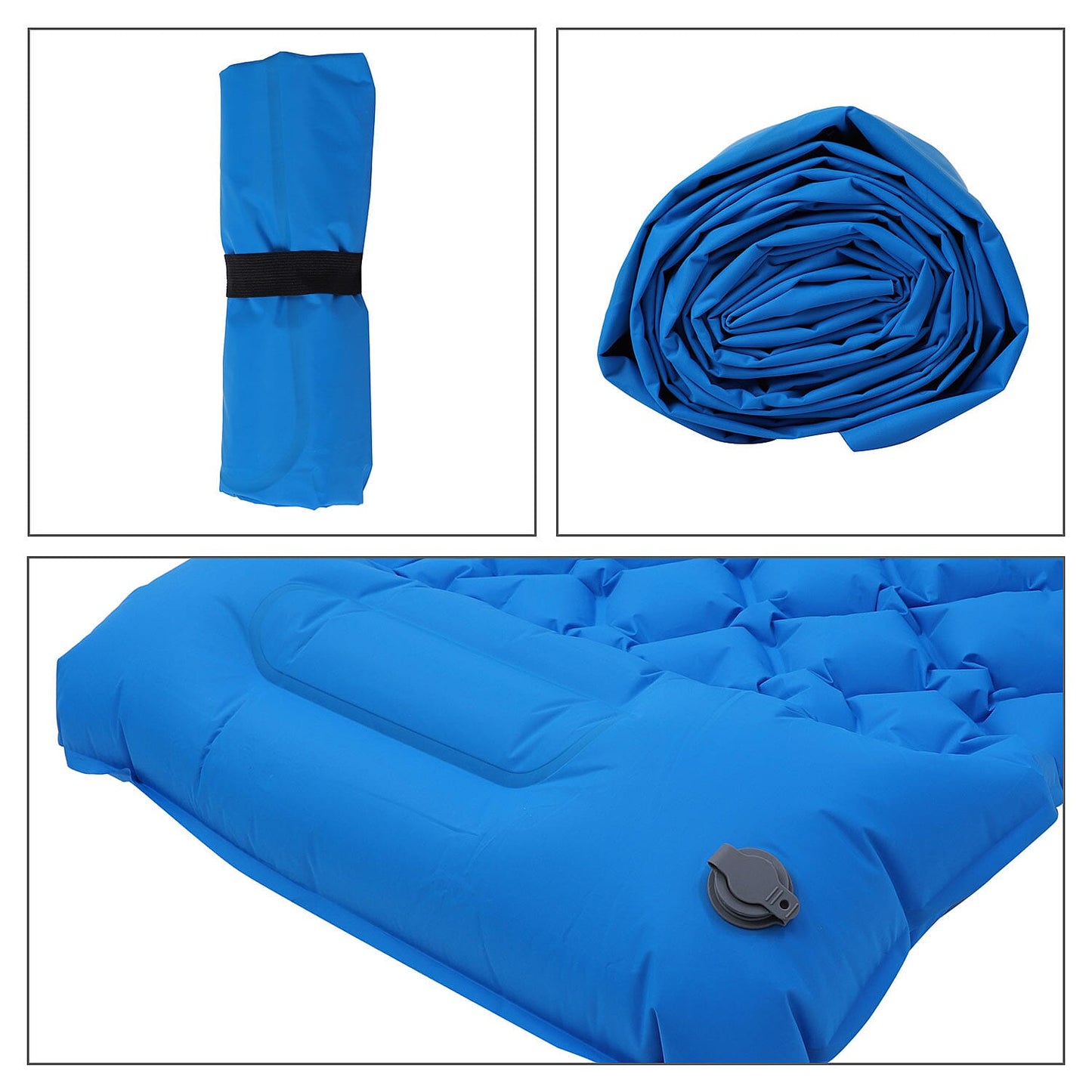 Blue Inflating Camping Sleeping Mat