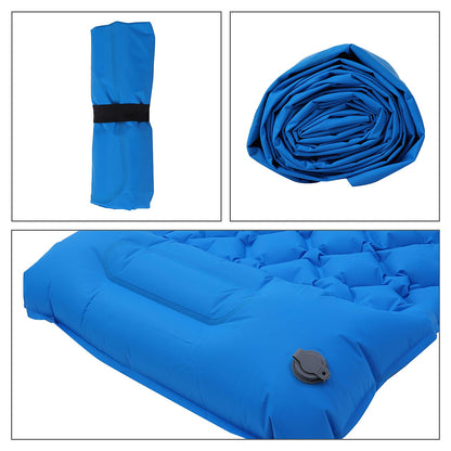 Blue Inflating Camping Sleeping Mat