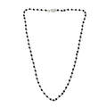 Natural Thai Black Spinel Beaded Necklace 20 Inches in Platinum Over Sterling Silver 14.90 ctw - Sticky add to cart bar