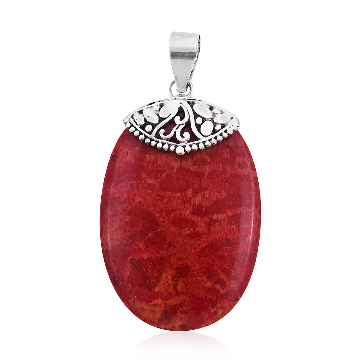 Abalone Shell Solitaire Pendant in Sterling Silver (1)