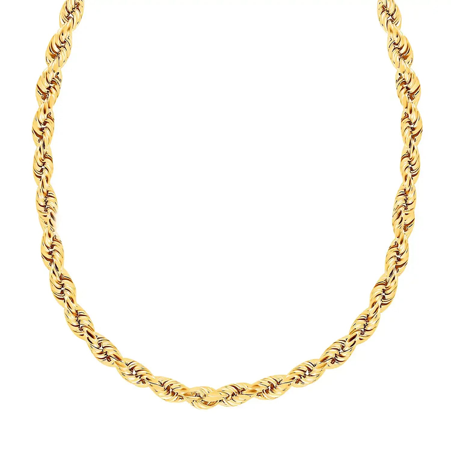 10K Yellow Gold Rope Necklace, Gold Chain, Gold Necklace For Women, Birthday Gifts For Her (24 Inches)
