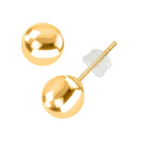 Ankur Treasure Chest 14K Yellow Gold Earrings, Round Ball Stud Earrings, Gold Studs, Gold Earrings 0.30 Grams