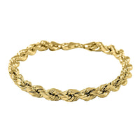 10K Yellow Gold 4.5mm Quint Rope Bracelet (8.50 In) (3.15 g)