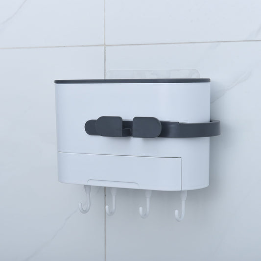 Black & White Multipurpose Wall Mounted Hair Dryer Holder