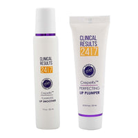 Clinical Results 24/7 Flawless Hydrating Lip Smoother 1 fl Oz and Perfecting Lip Plumper 0.75 fl oz, Lip Care, Best Lip Plumper Balm Gloss