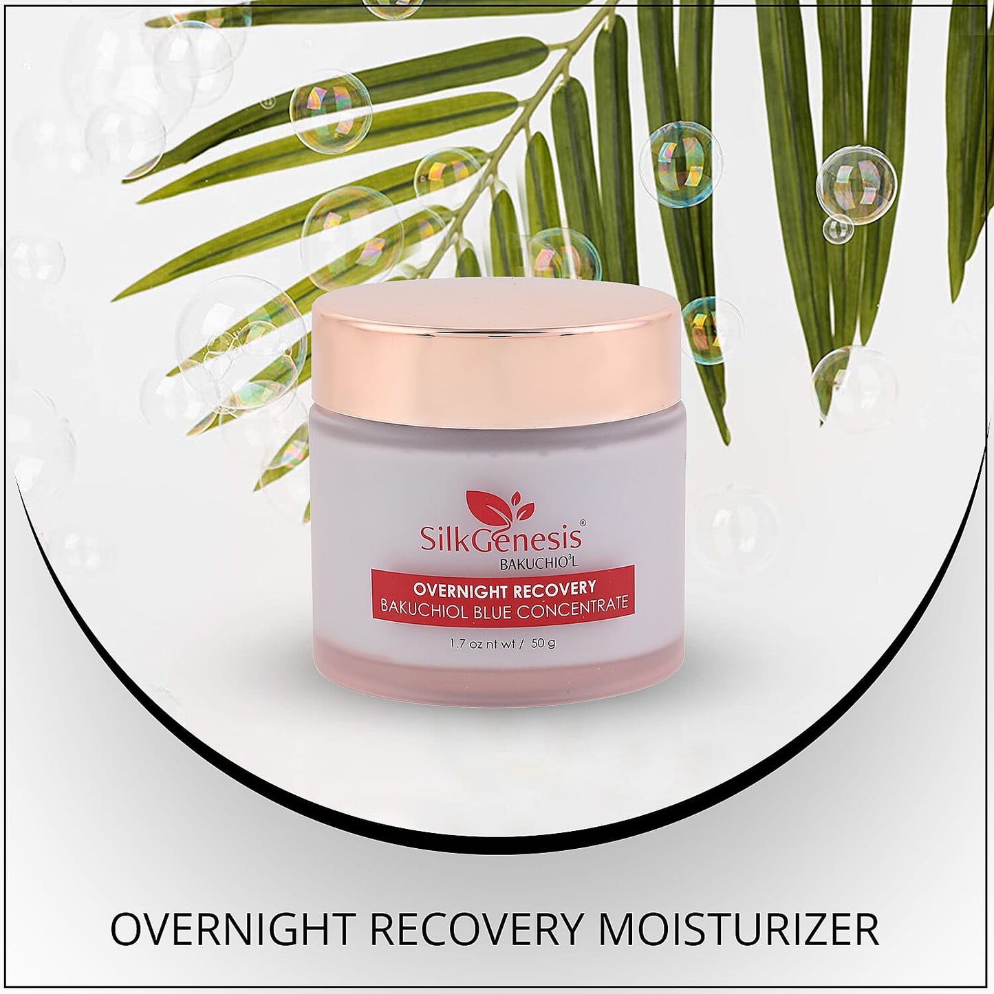 Silk Genesis Bakuchiol O3 Beauty Overnight Recovery Moisturizer 1.7oz (Made in USA)