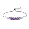 Amethyst Bolo Bracelet in Stainless Steel 2.80 ctw - Sticky add to cart bar