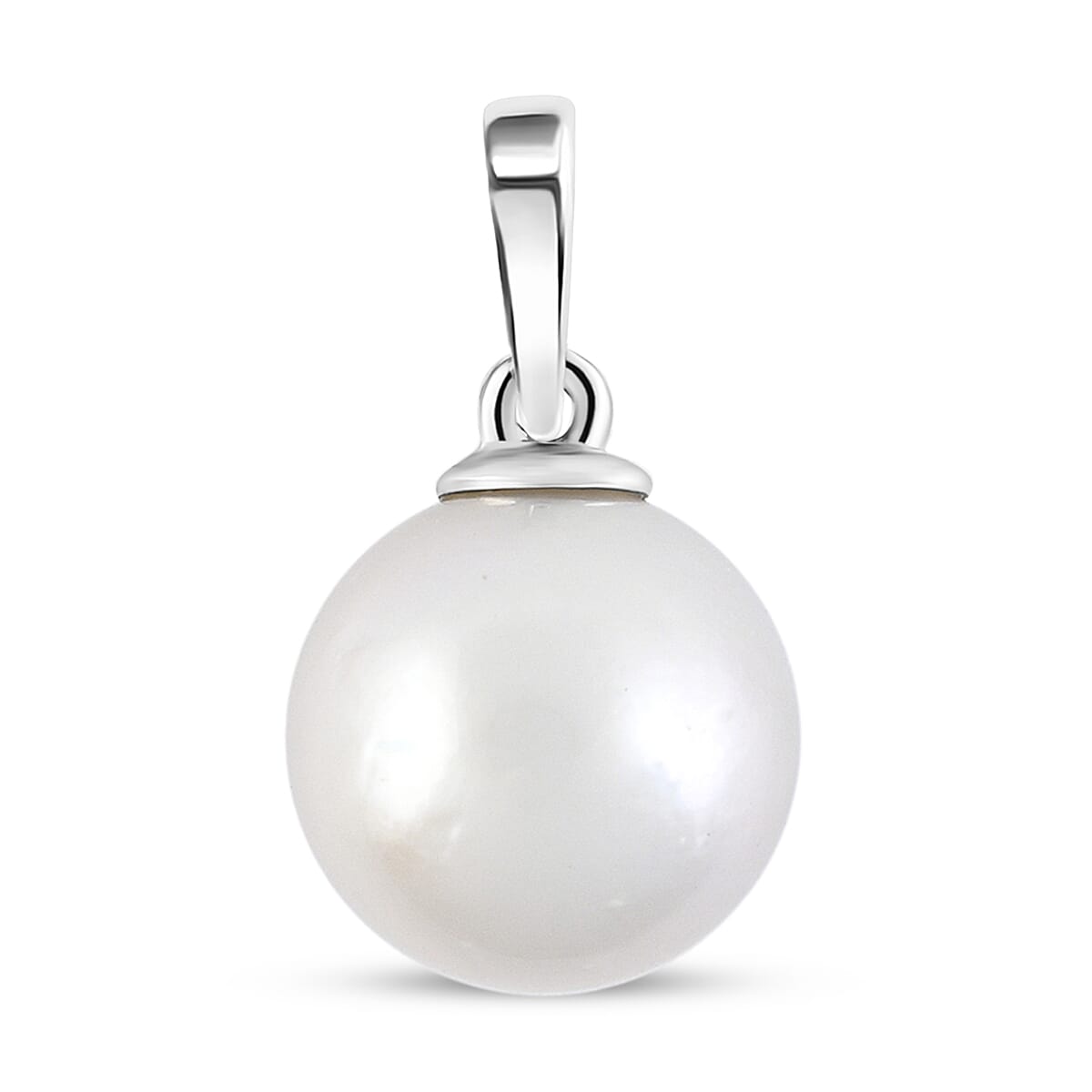 South Sea White Cultured Pearl Pendant without Chain in 18K White Gold