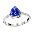 Certified & Appraised ILIANA 18K White Gold AAA Tanzanite and G-H SI Diamond Ring (Size 8.0) 2.80 Grams 2.05 ctw - Sticky add to cart bar
