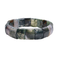 Indian Agate Block Stretch Bracelet 184.50 ctw