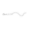 Rhodium Over Sterling Silver 9mm Lobster Lock with LOVE Extender Chain (2 In) - Sticky add to cart bar