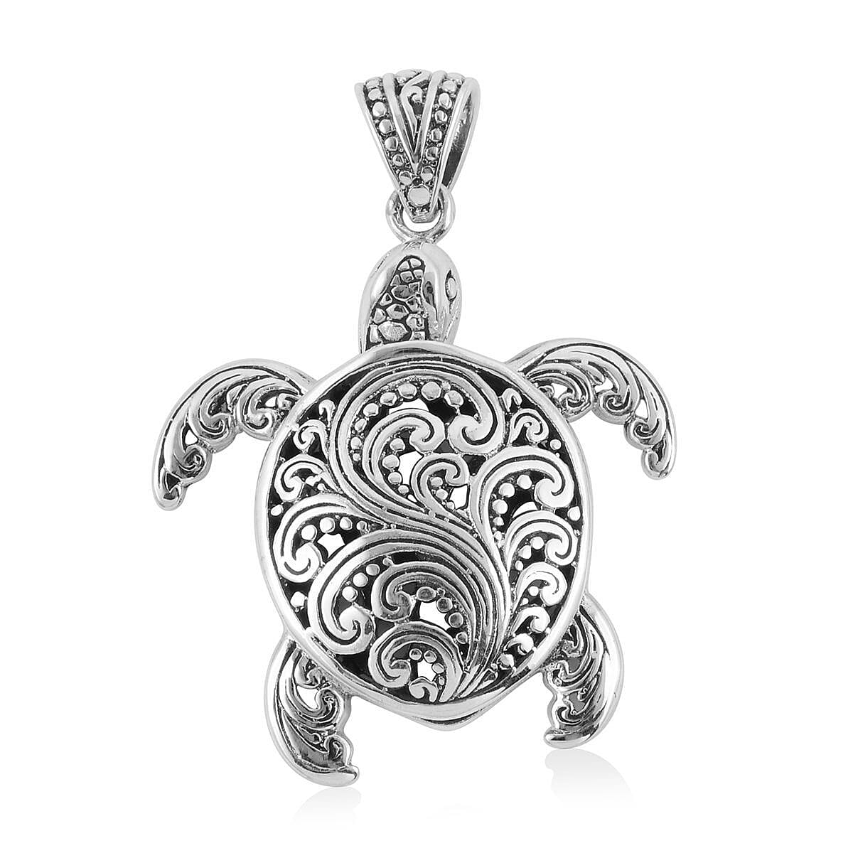 Bali Legacy Sterling Silver Turtle Pendant 7.90 Grams