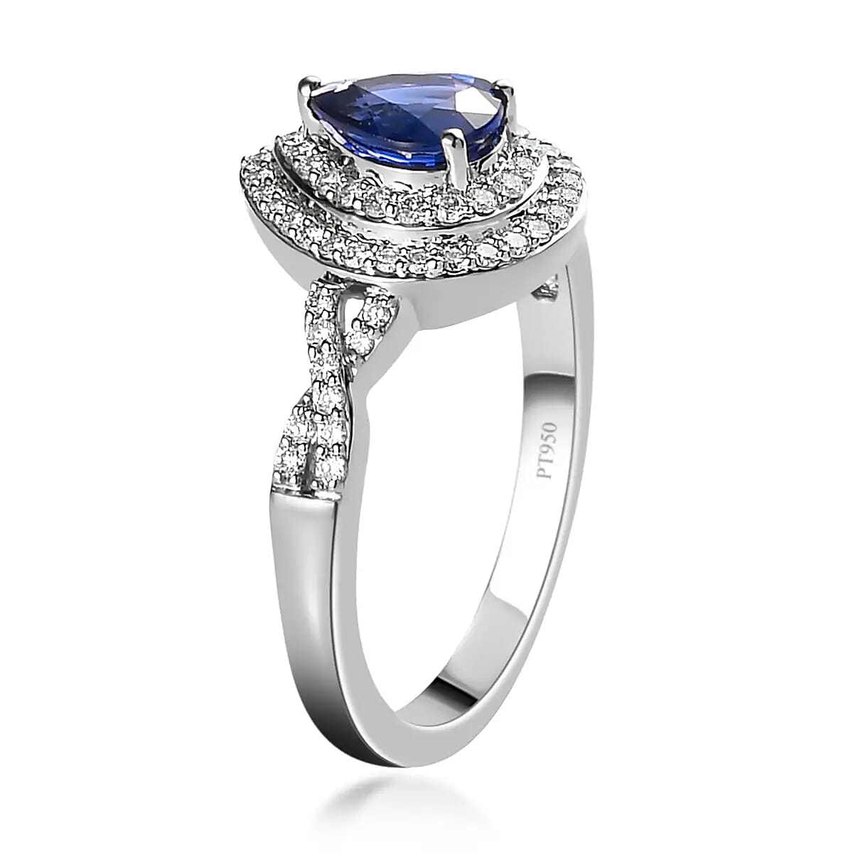 RHAPSODY 950 Platinum AAAA Color Change Sapphire and E-F VS2 Diamond Cocktail Ring 5.50 Grams 1.10 ctw