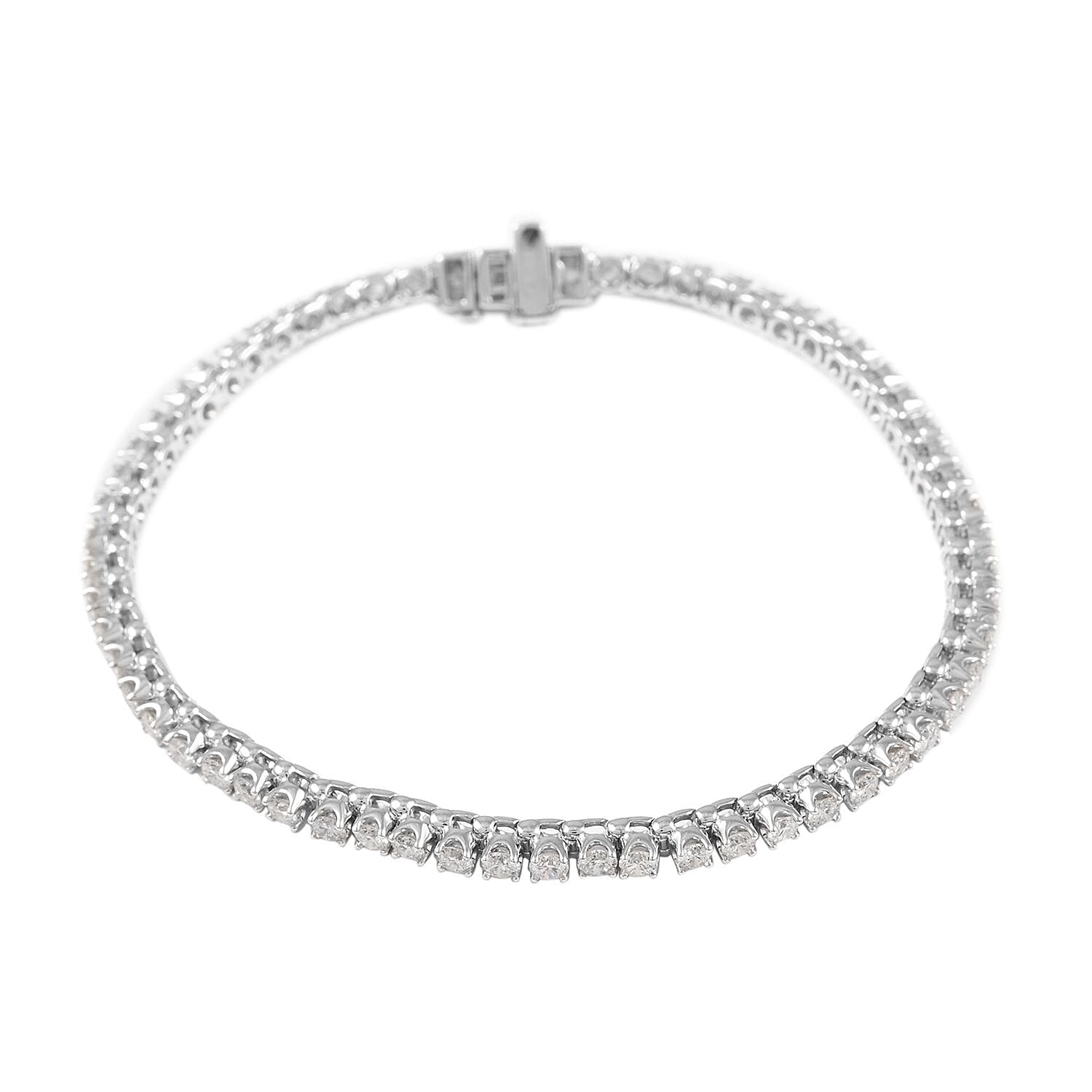 NY Closeout 14K White Gold F-G SI Diamond Tennis Bracelet (7.00 In) 11.15 Grams 3.00 ctw