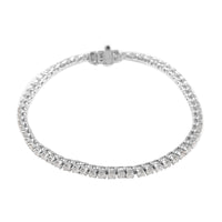 NY Closeout 14K White Gold F-G SI Diamond Tennis Bracelet (7.00 In) 11.15 Grams 3.00 ctw