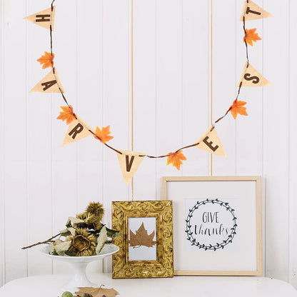 Thanksgiving Burlap Harvest Banner (Fall Decor)