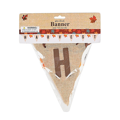 Thanksgiving Burlap Harvest Banner (Fall Decor)