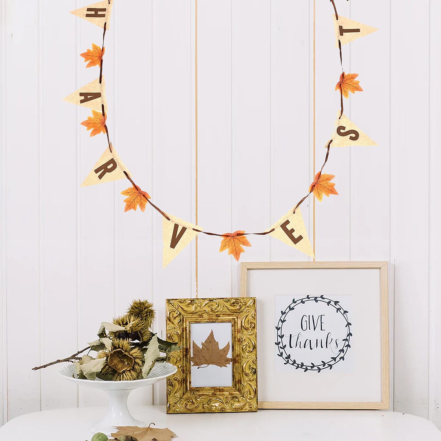 Thanksgiving Burlap Harvest Banner (Fall Decor)