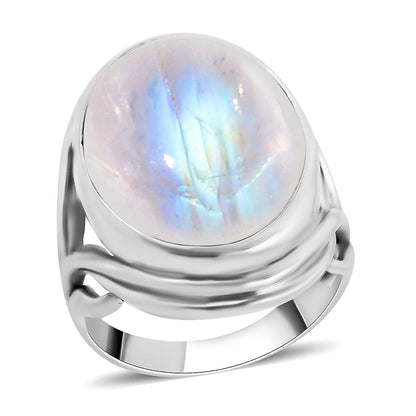 Doorbuster BALI LEGACY Kuisa Rainbow Moonstone Ring in Sterling Silver 7.5 Grams 25.00 ctw