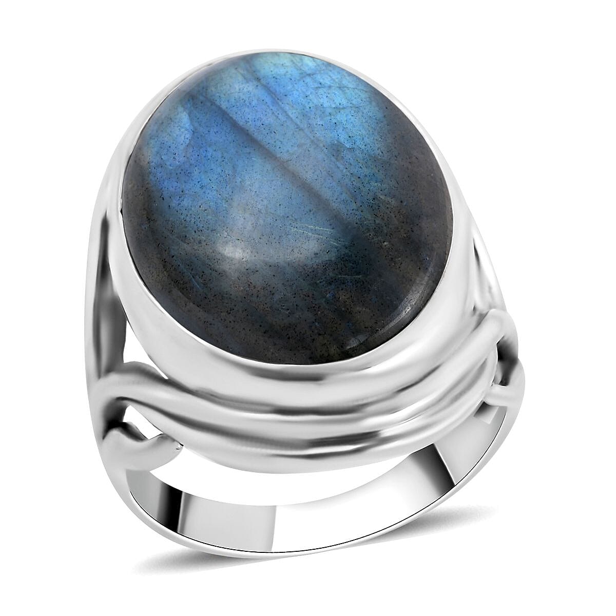 Doorbuster BALI LEGACY Kuisa Rainbow Moonstone Ring in Sterling Silver 7.5 Grams 25.00 ctw