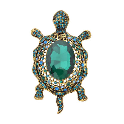 Simulated Brown Pearl and Multi Color Austrian Crystal Bee Brooch in Black Silvertone