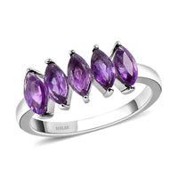 Amethyst Ring in Stainless Steel 1.15 ctw