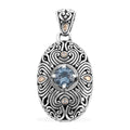 Bali Legacy Sky Blue Topaz and Diamond Pendant in 18K Yellow Gold and Sterling Silver 3.50 ctw - Sticky add to cart bar