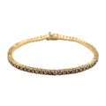 Rose Cut Natural Champagne Diamond Tennis Bracelet in Vermeil Rose Gold Over Sterling Silver (8.00 In) 10 Grams 6.50 ctw - Sticky add to cart bar