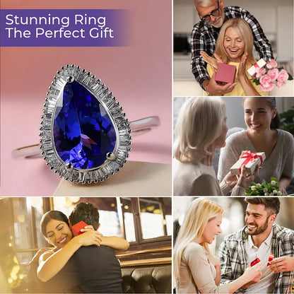 Doorbuster RHAPSODY 950 Platinum AAAA Tanzanite and E-F VS2 Diamond Ring 4.40 Grams 3.00 ctw