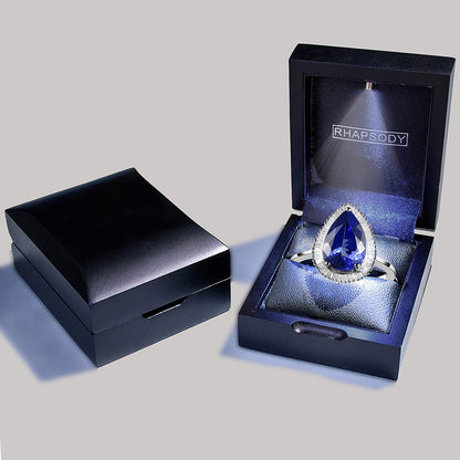 Doorbuster RHAPSODY 950 Platinum AAAA Tanzanite and E-F VS2 Diamond Ring 4.40 Grams 3.00 ctw