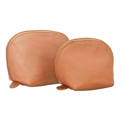 Set of 2, 100% Genuine Leather Nesting Pouches