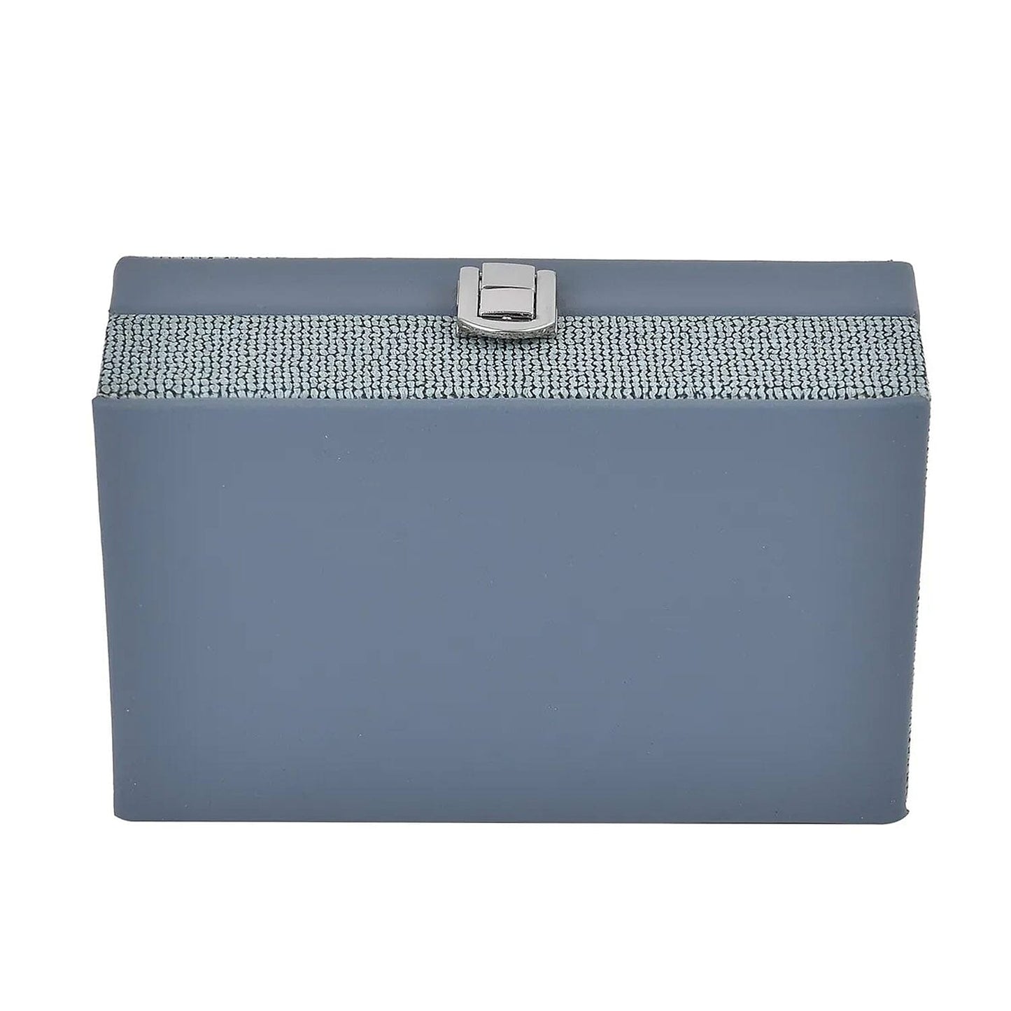 Red Woven Embossed Faux Leather Jewelry box with Mirror and Lock (6.5"x4.1"x2.4")