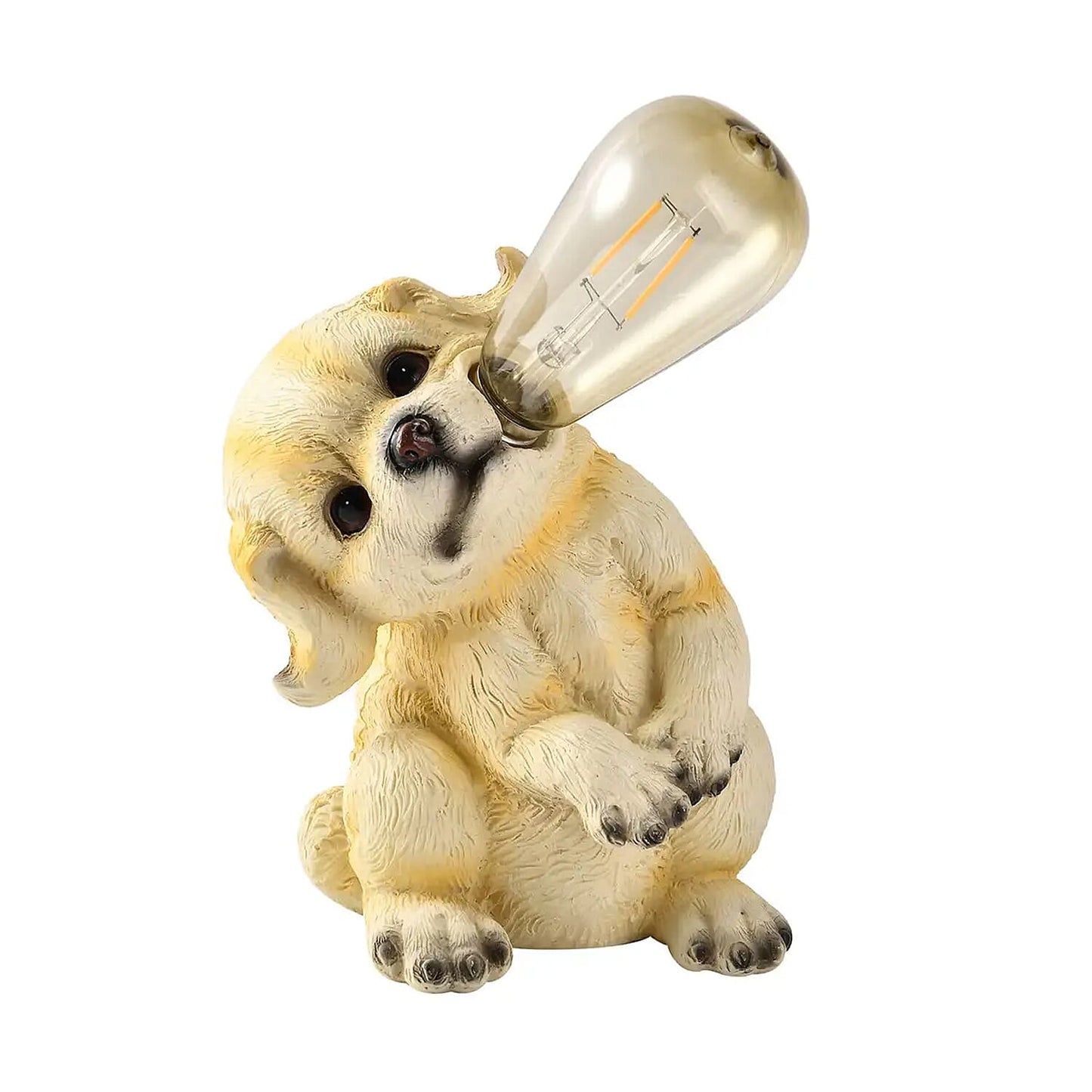 Polyresin Owl with Solar Lamp Bulb