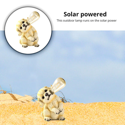 Polyresin Owl with Solar Lamp Bulb