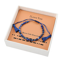 Lapis Lazuli Beaded Bracelet in Cotton Cord (6.00 In) 10.00 ctw