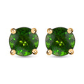 Luxoro Premium Chrome Diopside 1.00 ctw Solitaire Stud Earrings, 10K Yellow Gold Earrings, Gold Gifts For Her, Chrome Diopside Jewelry - Sticky add to cart bar