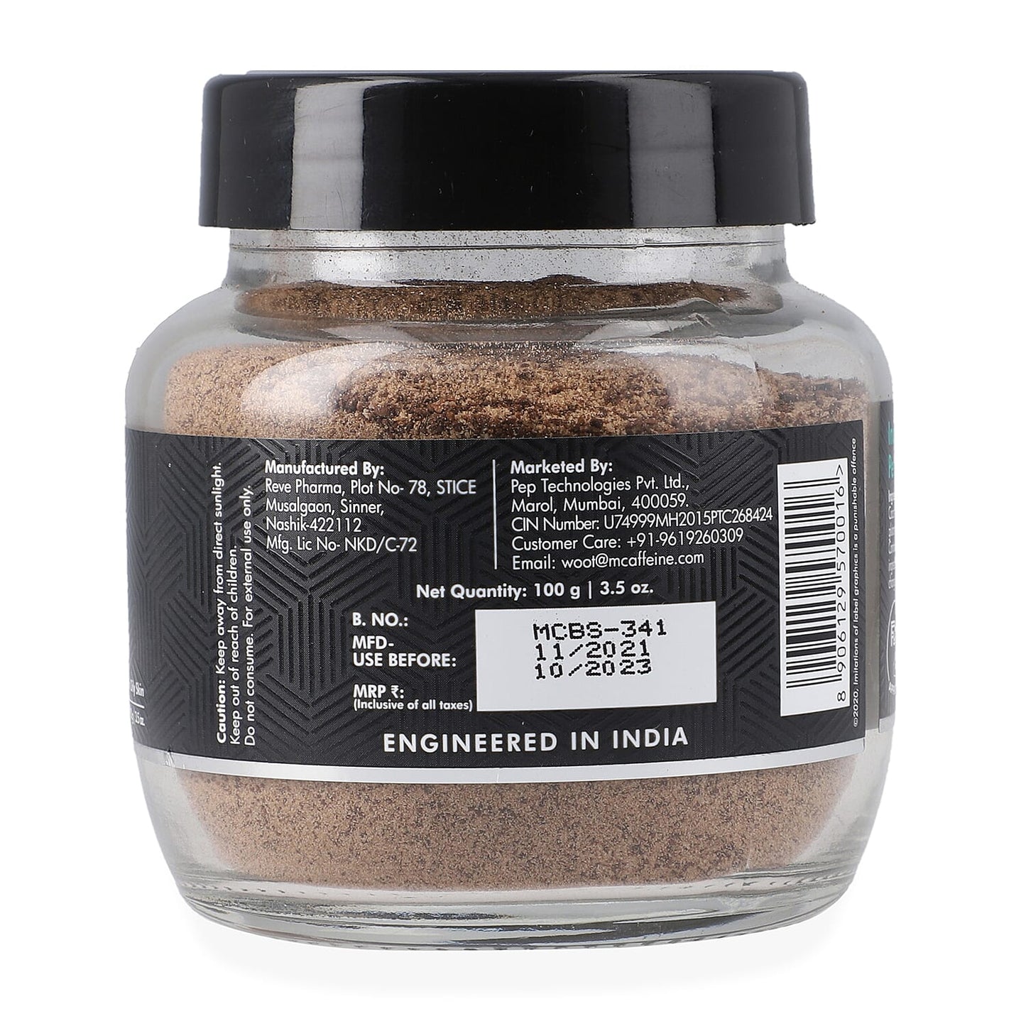 MCaffeine Naked & Raw Coffee Body Scrub with Coconut (100 g) 3.5oz