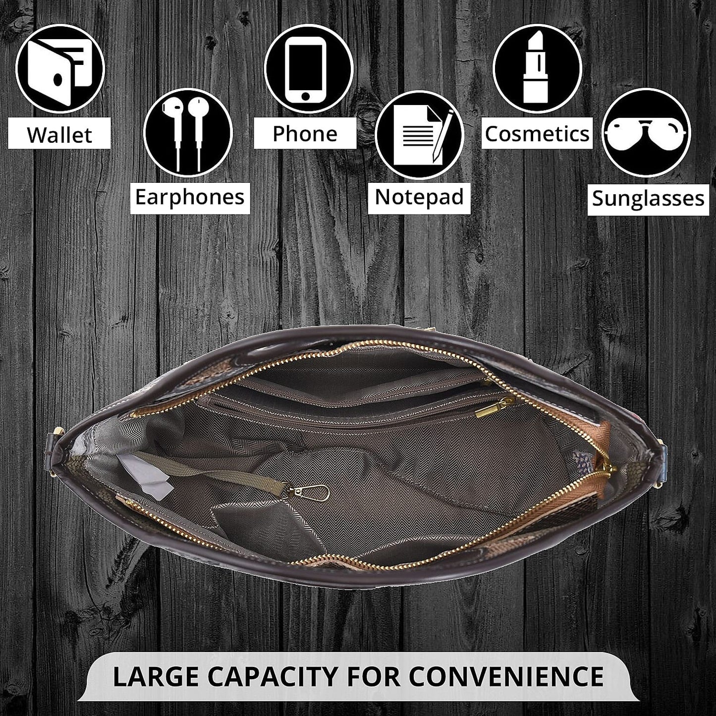 CHAOS Rainbow Solid Color Genuine Leather Convertible Tote Bag (12.5"x5.5"x8.5") with Long Shoulder Strap