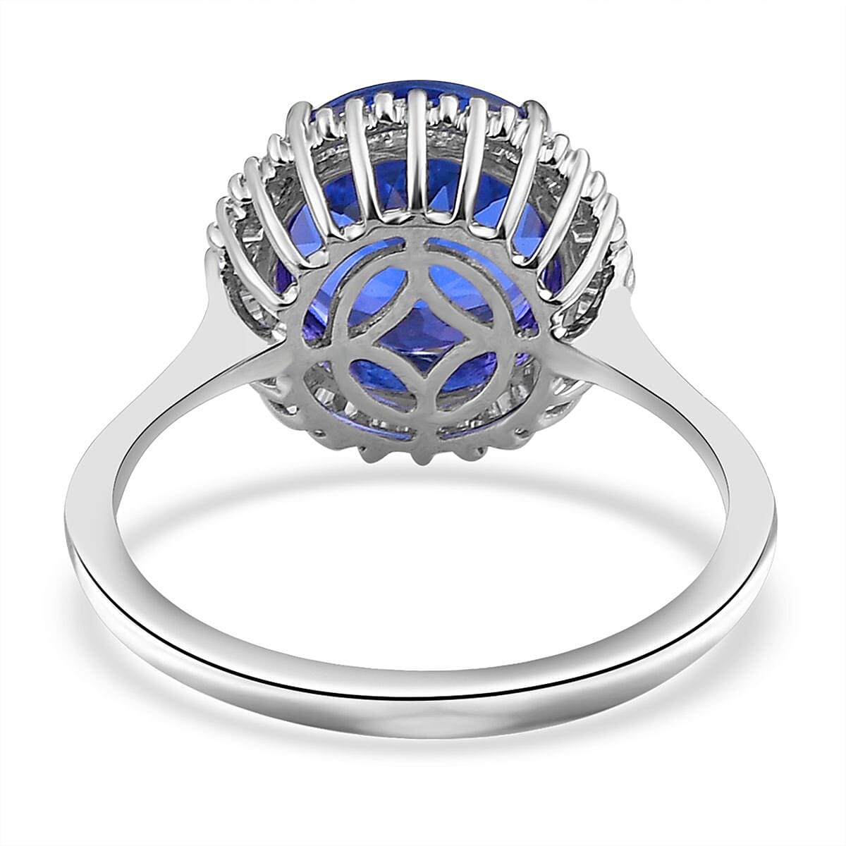 Doorbuster RHAPSODY 950 Platinum AAAA Tanzanite and E-F VS2 Diamond Ring 4.40 Grams 3.00 ctw