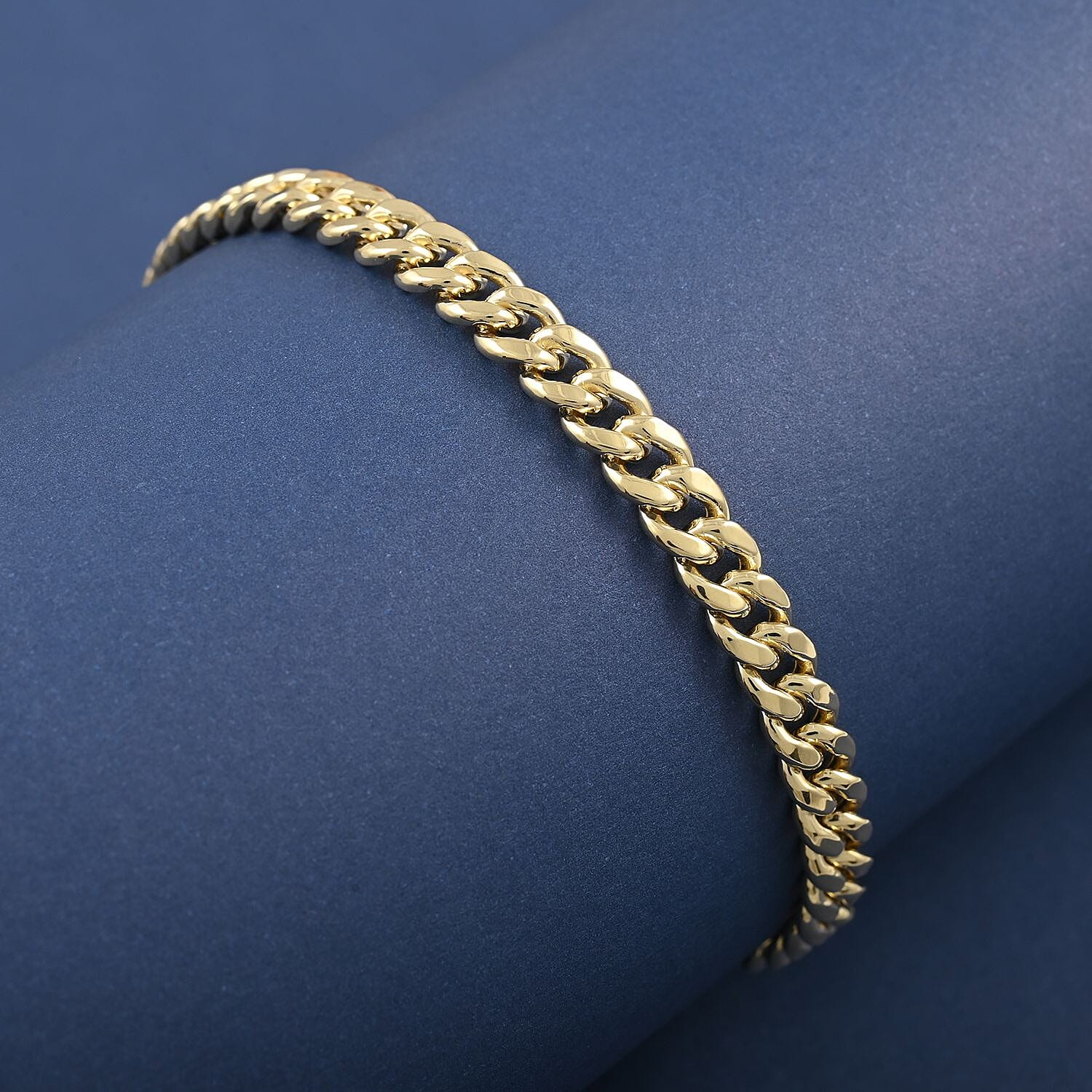 14K Yellow Gold 3mm Miami Cuban Chain Bracelet (7.00 In) 1.9 Grams